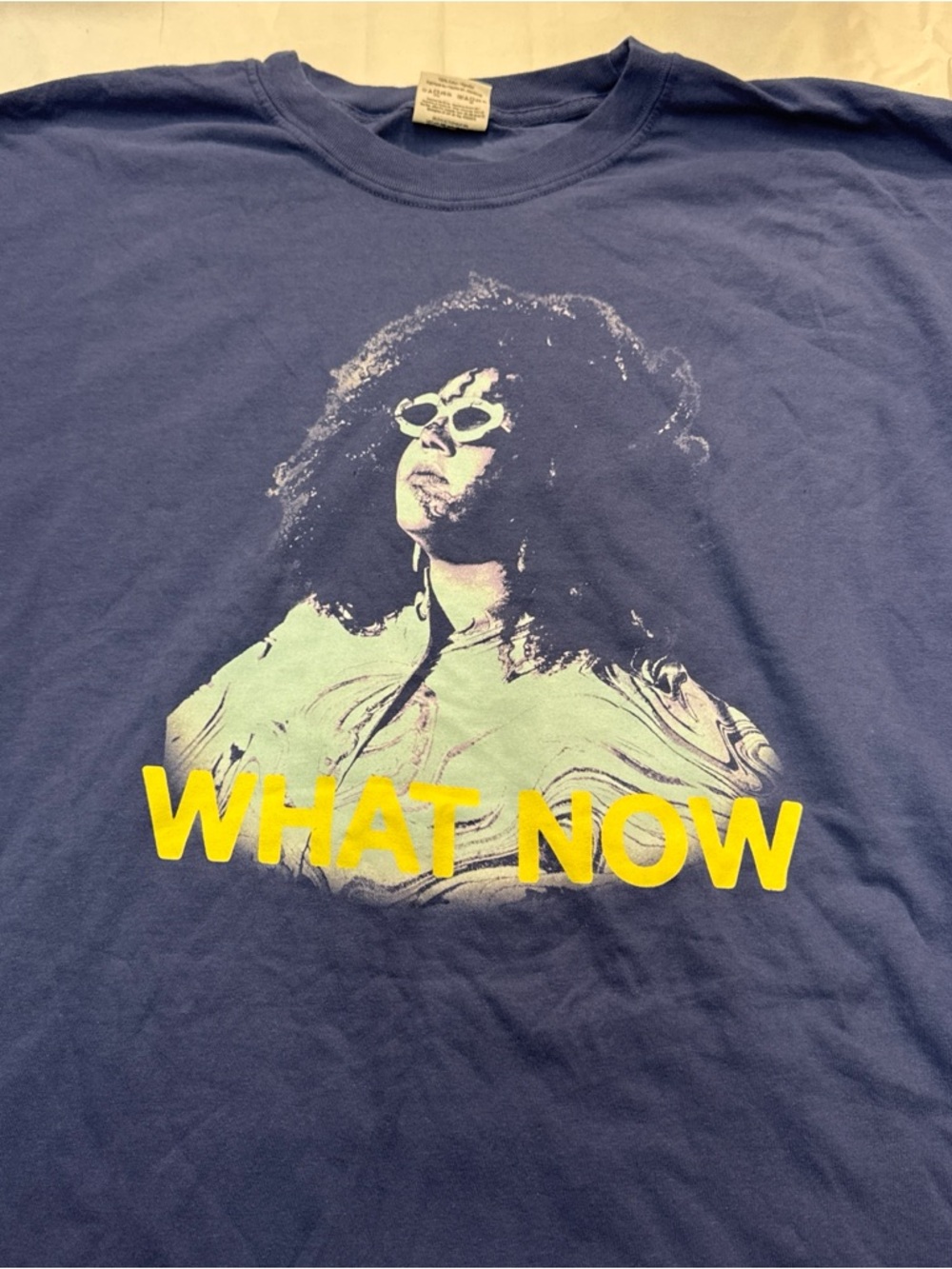 Graphic Navy Blue 'WHAT NOW' T-Shirt